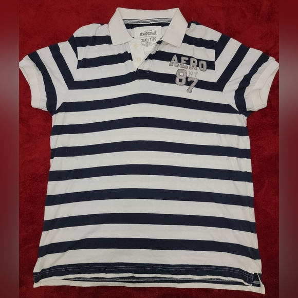 Aeropostale Other - Aeropostale Classic Blue and White Polo Shirt